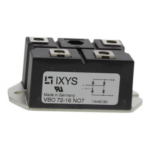 IXYS Modul můstkového usměrňovače VBO72-16NO7 820 A 1600 V, PWS D, počet kolíků: 4 kolíkový, konfigurace: Jednoduchý