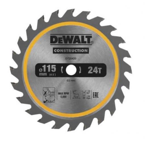 Kotouč pro kotoučovou pilu DeWALT 24 Dřevo 115 mm 1