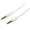 Pomocný kabel délka 3 m, A: Vnější, A: Stereo jack 3,5 mm StarTech.com, B: Vnější, B: Stereo jack 3,5 mm, Bílá MU3MMMSWH