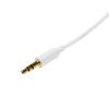 Pomocný kabel délka 3 m, A: Vnější, A: Stereo jack 3,5 mm StarTech.com, B: Vnější, B: Stereo jack 3,5 mm, Bílá MU3MMMSWH