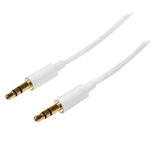 Pomocný kabel délka 3 m, A: Vnější, A: Stereo jack 3,5 mm StarTech.com, B: Vnější, B: Stereo jack 3,5 mm, Bílá MU3MMMSWH