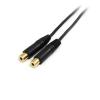 Pomocný kabel délka 150 mm, A: Vnější, A: Stereo jack 3,5 mm StarTech.com, B: Vnitřní, B: 3.5 mm stereo jack x 2, Černá