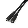 Pomocný kabel délka 200 mm, A: Vnější, A: Stereo jack 3,5 mm StarTech.com, B: Vnitřní, B: 3.5 mm stereo jack x 2, Černá