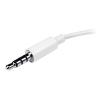 Pomocný kabel délka 150 mm, A: Vnější, A: Stereo jack 3,5 mm StarTech.com, B: Vnitřní, B: 3.5 mm stereo jack x 2, Bílá