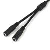 Pomocný kabel délka 200 mm, A: Vnější, A: Stereo jack 3,5 mm StarTech.com, B: Vnitřní, B: 3.5 mm stereo jack x 2, Černá