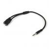 Pomocný kabel délka 200 mm, A: Vnější, A: Stereo jack 3,5 mm StarTech.com, B: Vnitřní, B: 3.5 mm stereo jack x 2, Černá