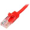 StarTech.com Cat5e Ethernetové kabely, Červená, Polyvinylchlorid 0.5 m, typ pláště: Nestíněný Nestíněný