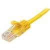 StarTech.com Cat5e Ethernetové kabely, řada: 45PAT50CMYL, Žlutá, Polyvinylchlorid 0.5 m, typ pláště: Nestíněný Nestíněný