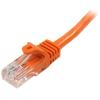 StarTech.com Cat5e Ethernetové kabely, Oranžová, Polyvinylchlorid 0.5 m, typ pláště: Nestíněný Nestíněný