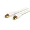 2 m White Mini DisplayPort Cable - M/M