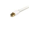 2 m White Mini DisplayPort Cable - M/M