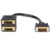 StarTech.com, A: Vnější DVI-D, B: Vnitřní DVI-D 300 mm Kabel DVI, Černá, Polyvinylchlorid