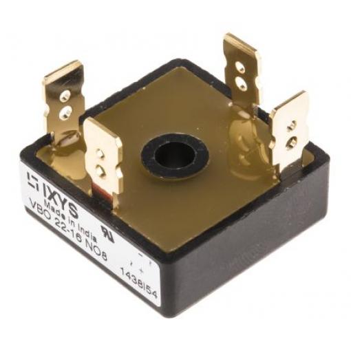 IXYS Modul můstkového usměrňovače VBO22-16NO8 440 A 1600 V, FO-BB, počet kolíků: 4 kolíkový, konfigurace: Jednoduchý