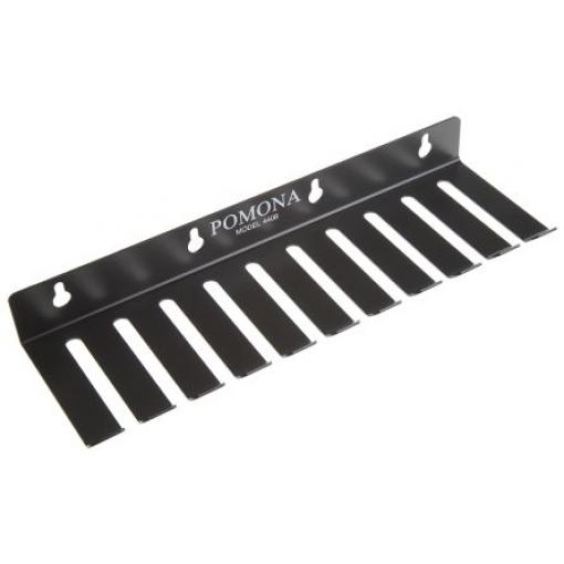Regály pro zkušební vodiče 4408/POM 10 slotů 8.13 mm, Černá Pomona