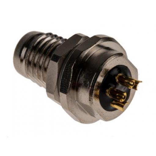 Kulatý konektor, počet kontaktů: 4, Zadní, velikost: M8 TE Connectivity, pohlaví kontaktu: Vnější, orientace těla: Rovný