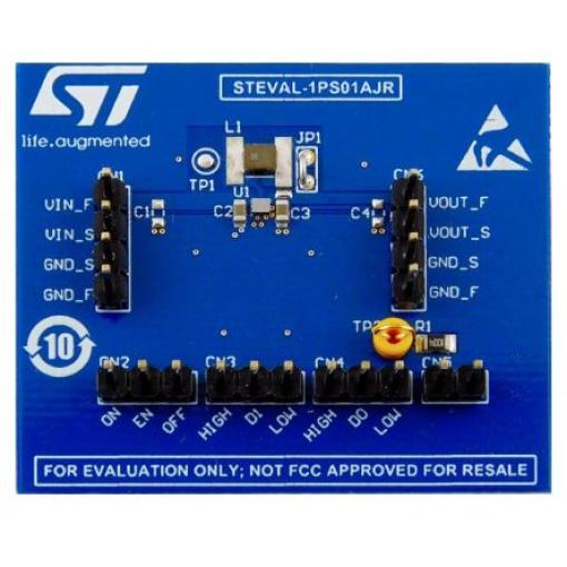Vyhodnocovací deska Synchronní step-down měnič ST1PS01AJR 400 mA nano-klidový Snižovací měnič STMicroelectronics ST1PS01