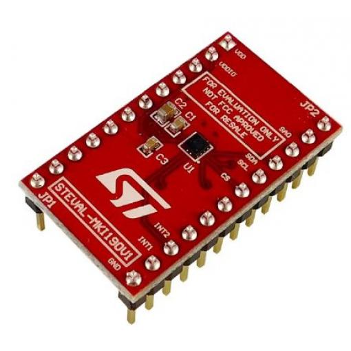 for LIS2DTW12, pro použití s: Základní deska STEVAL-MKI109V3 Deska adaptéru LIS2DTW12 pro standardní patici DIL 24
