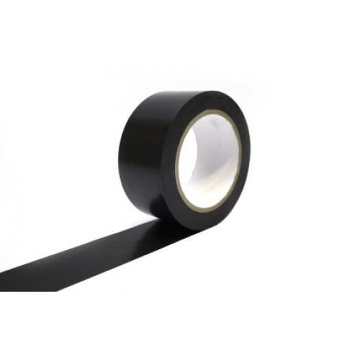Výstražná páska Pryž (základ), Černá Polyvinylchlorid 15 μm 50 mm, délka: 33 m Coba Europe
