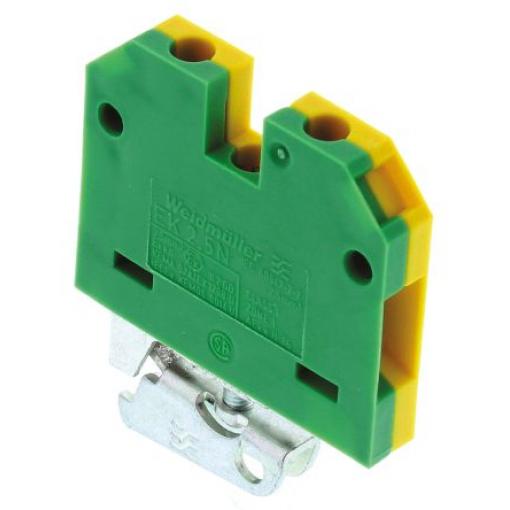Weidmüller Zemnicí svorkovnice, počet cest: 2, 26/12 AWG, délka: 36.5 mm EK 2.5 2.5 mm² barva Žlutá, Zelená Šroubová,