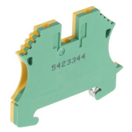 Weidmüller Zemnicí svorkovnice, počet cest: 2, 30/12 AWG, délka: 60 mm WPE 2.5 2.5 mm² barva Žlutá, Zelená Šroubová,