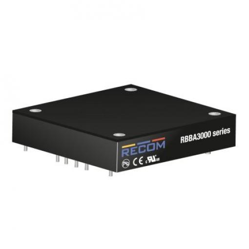 Recom Měnič DC/DC RBBA3000, výstup: 0V dc, 60 V dc, Vin 48V dc 50 A, Vin 9V Montáž na plošný spoj -40 °C 85 °C
