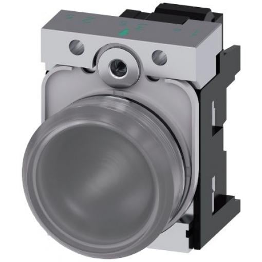 Siemens Indikátor, řada: SIRIUS ACT 3SU11 Montáž do panelu LED Bílá, průměr výřezu: 22 mm IP69, IP67, IP20, IP66 Kulatý