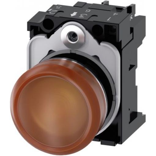 Siemens Indikátor, řada: SIRIUS ACT 3SU11 Montáž do panelu LED Oranžová, průměr výřezu: 22 mm IP67, IP66, IP69, IP20