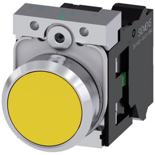 Siemens Tlačítkový spínač, řada: SIRIUS ACT 3SU11 IP66, IP67, IP69K SPST Deska 22 mm Žlutá