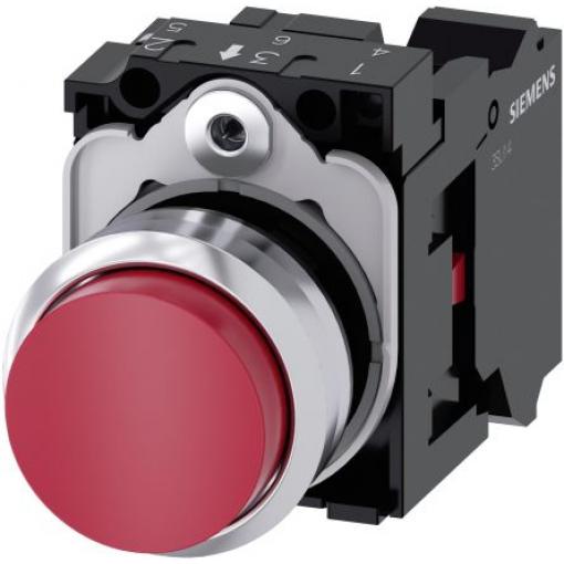 Siemens Tlačítkový spínač, řada: SIRIUS ACT 3SU11 IP66, IP67, IP69K SPST Deska 22 mm Červená