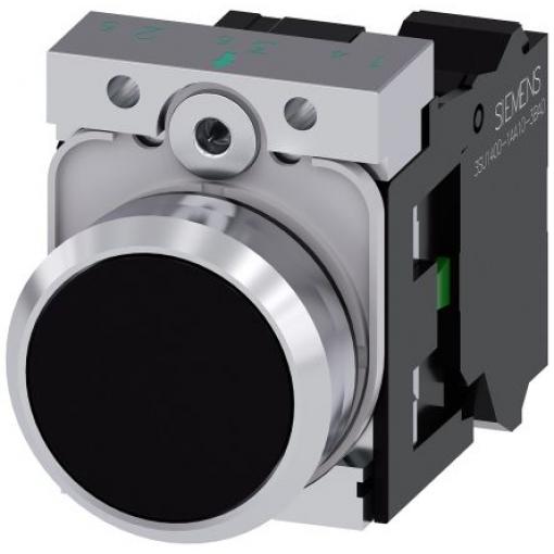 Siemens Tlačítkový spínač, řada: SIRIUS ACT 3SU11 IP66, IP67, IP69K SPST Deska 22 mm Černá
