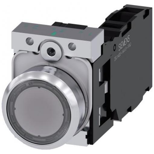 Siemens Tlačítkový spínač, řada: SIRIUS ACT 3SU11 IP66, IP67, IP69K SPST Deska 22 mm Čirá