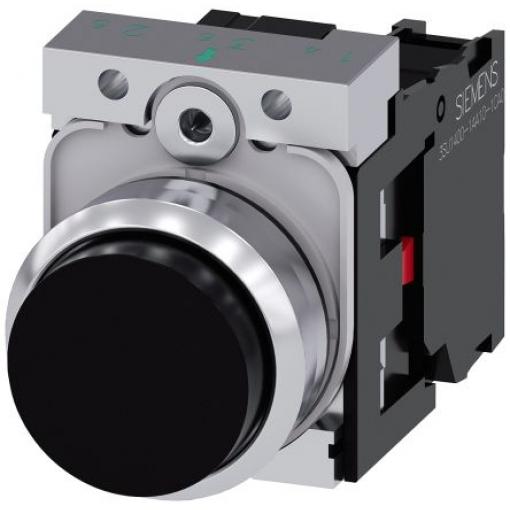 Siemens Tlačítkový spínač, řada: SIRIUS ACT 3SU11 IP66, IP67, IP69K SPST Deska 22 mm Černá