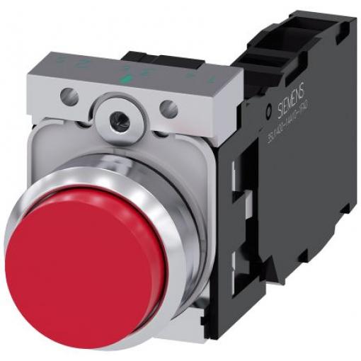 Siemens Tlačítkový spínač, řada: SIRIUS ACT 3SU11 IP66, IP67, IP69K SPST Deska 22 mm Červená