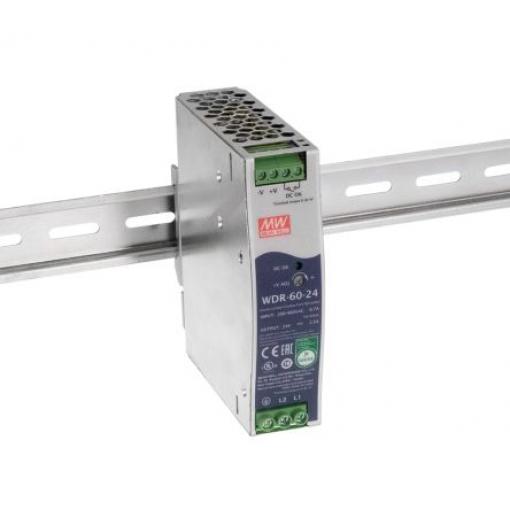 MEAN WELL Napájecí zdroj na lištu DIN WDR-60, počet výstupů: 1 Lišta DIN 780 V dc, 550V ac 10 A AC/DC 57V dc DC 60 W