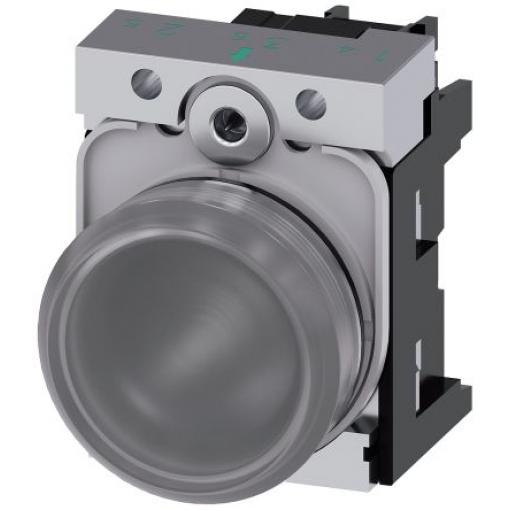 Siemens Indikátor, řada: SIRIUS ACT 3SU11 Montáž do panelu LED Bílá, průměr výřezu: 22 mm IP66, IP67, IP20, IP69 Kulatý