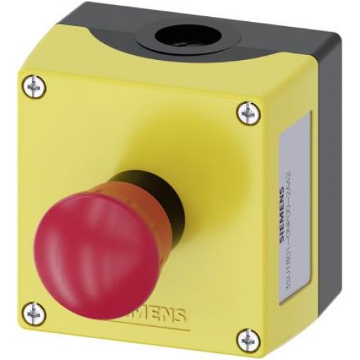 Siemens SIRIUS ACT 3SU18 Uvolnění kroucením Tlačítko nouzového vypínače Povrchová montáž 22 mm 1 NO/1 NC IP66, IP69,