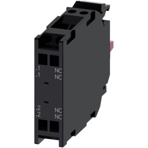 Siemens Blok kontaktů, řada: SIRIUS ACT 3SU14 Blok kontaktů 2 NC 50V S pružinou
