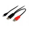 StarTech.com Kabel USB do zásuvky IC Vnější, A: USB typu A, 1.8 m Vnější, Černá, B: Micro USB typ B