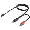 StarTech.com Kabel USB do zásuvky IC Vnější, A: USB typu A, 0.9 m Vnější, Černá, B: Micro USB typ B