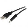 StarTech.com Kabel USB do zásuvky IC Vnější, A: USB typu A, 900 mm Vnější, Černá, B: Napájení Barrel