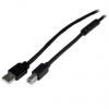 StarTech.com Kabel USB do zásuvky IC Vnější, A: USB typu A, 20 m Vnější, Černá, B: USB B