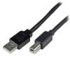 StarTech.com Kabel USB do zásuvky IC Vnější, A: USB typu A, 20 m Vnější, Černá, B: USB B