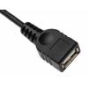 StarTech.com Kabel USB do zásuvky IC Vnitřní, A: USB typu A, 300 mm Vnější, Černá, B: Micro USB typ B