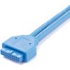 StarTech.com Kabel USB do zásuvky IC Vnitřní, A: USB typu A (montovatelný), 500 mm Vnitřní, Modrá, B: USB typu A
