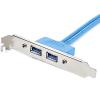 StarTech.com Kabel USB do zásuvky IC Vnitřní, A: USB typu A (montovatelný), 500 mm Vnitřní, Modrá, B: USB typu A