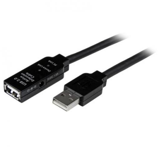 StarTech.com Kabel USB do zásuvky IC Vnější, A: USB typu A, 35 m Vnitřní, Černá, B: USB typu A