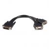 StarTech.com, A: Vnější DMS 59, B: Vnitřní VGA x 2 Kabel VGA 203 mm, Černá