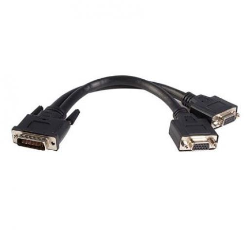 StarTech.com, A: Vnější DMS 59, B: Vnitřní VGA x 2 Kabel VGA 203 mm, Černá