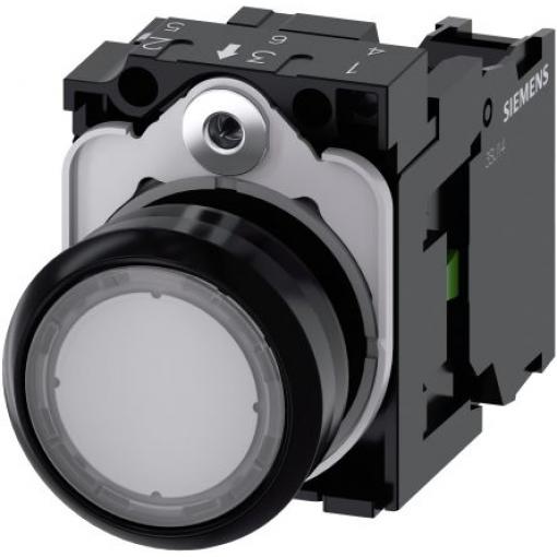 Siemens Tlačítkový spínač, řada: SIRIUS ACT 3SU11 IP66, IP67, IP69K SPST Deska 22 mm Čirá