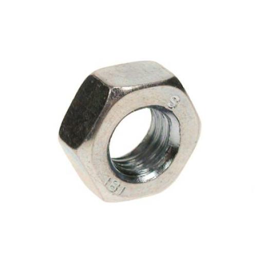 RS PRO Pojistná matice, šířka: 36 mm, Lesklý zinek, Ocel, Plné